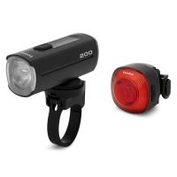 6099777 Комплект велофонарей CLUXX Lumier 225 Black/Red