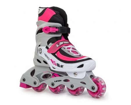 Ролики раздвижные Larsen Nero pink