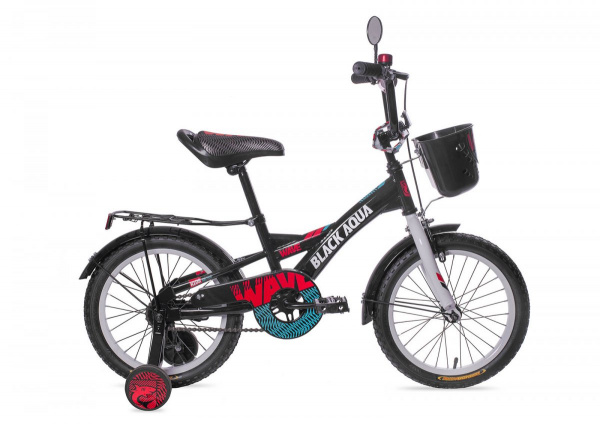 KG1628 Велосипед Black Aqua Wave 16" 1-ск.