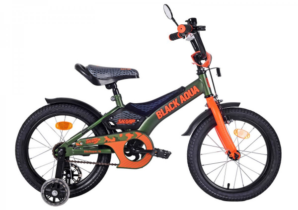 KG1610 Велосипед Black Aqua Sharp 16" 1-ск.