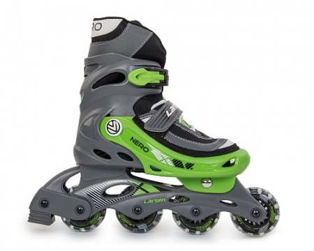 Ролики раздвижные Larsen Nero green
