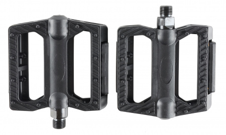 NN010578 Педали для БМХ NW-420 пластмасса с резиновым покрытием, CrMo ось 9/16", 107х102х25 Вес 316 гр