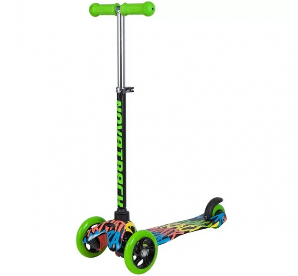 120H.DISCOKIDS.BMC8 Самокат-кикборд Novatrack Disco-kids (черный)