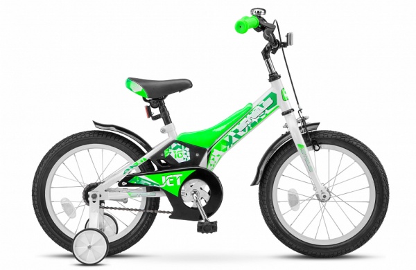 Велосипед STELS Jet Z010 16" 1-ск. (9" белый-салатовый)