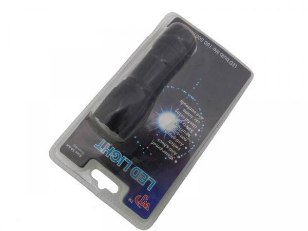 855-023 Фонарь карманный обрезиненный 1W WJ-601 3AAA