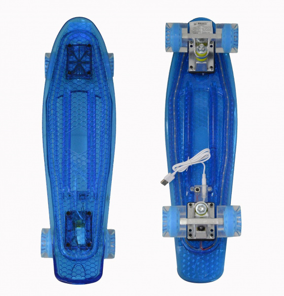 SK-2206PCD Пенниборд BlackAqua с подсветкой