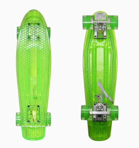 SK-2206PCD Пенниборд BlackAqua с подсветкой