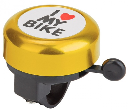 210139 Звонок 45AE-02 "I love my bike" алюминий/пластик