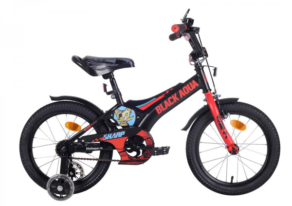 KG1610 Велосипед Black Aqua Sharp 16" 1-ск.